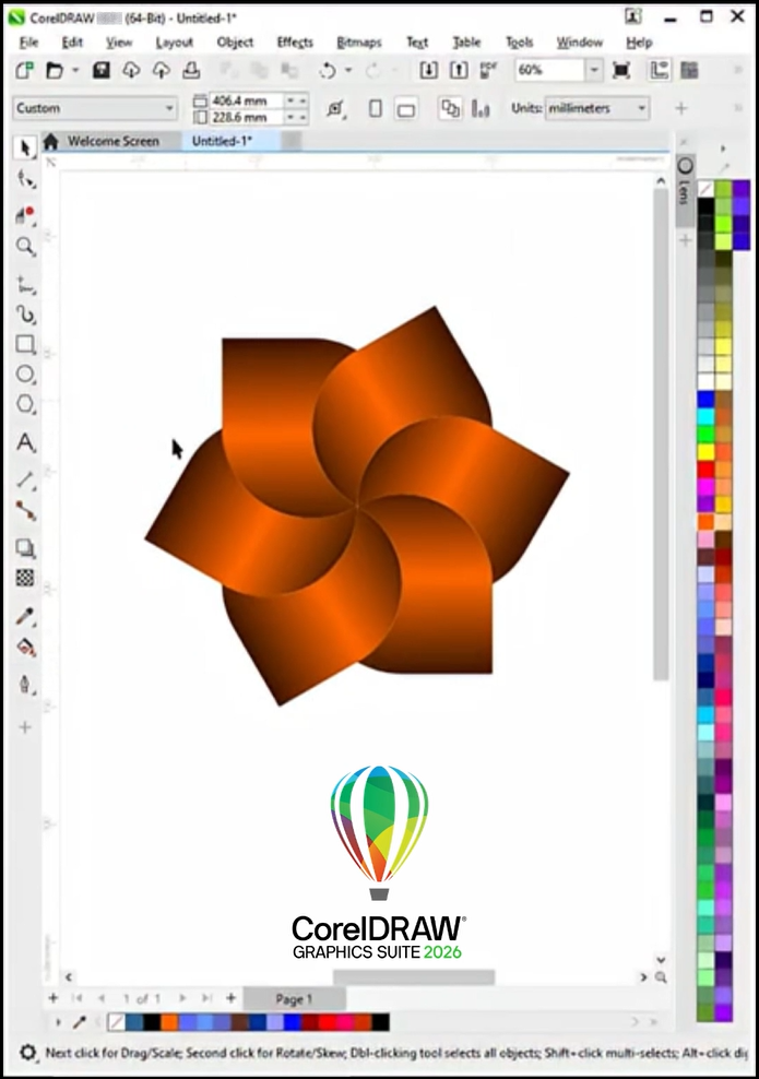 Preview projeto CorelDRAW 2026 na prática